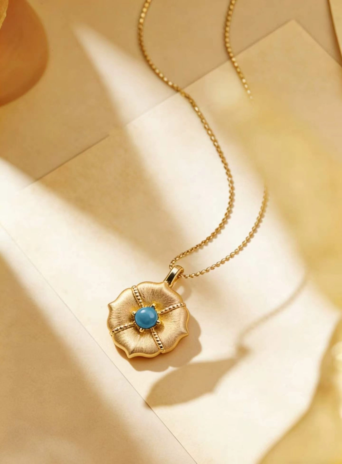 Mandala S925 turquoise pendant - handcrafted by Wudang artisans | Turquoise Princess