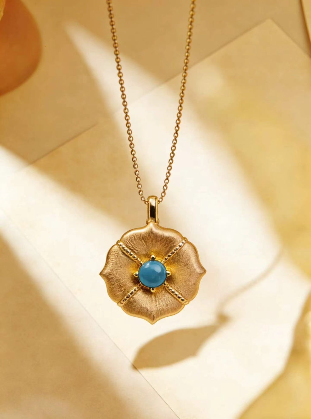 Mandala S925 turquoise pendant - handcrafted by Wudang artisans | Turquoise Princess