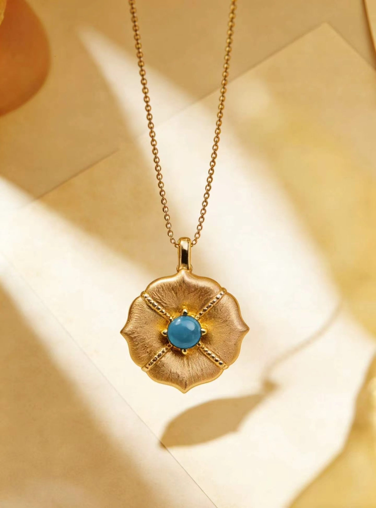 Mandala S925 turquoise pendant - handcrafted by Wudang artisans | Turquoise Princess