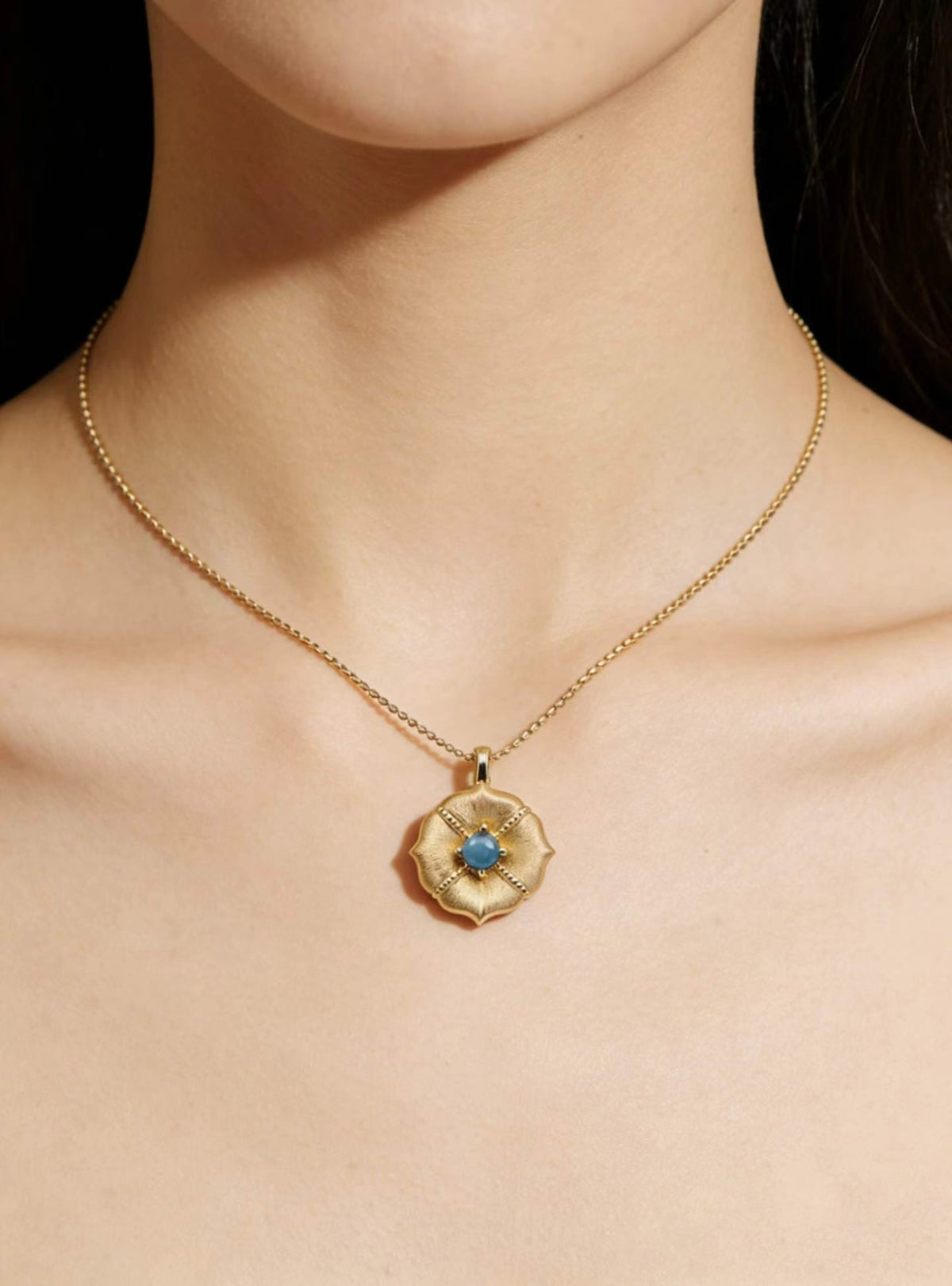 Mandala S925 turquoise pendant - handcrafted by Wudang artisans | Turquoise Princess