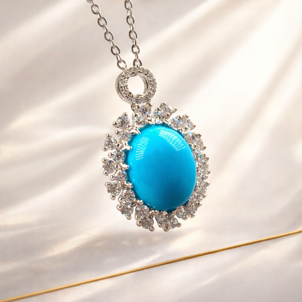 Trinity Awakening 18K gold turquoise earrings - AI-designed Wudang jewelry | Turquoise Princess
