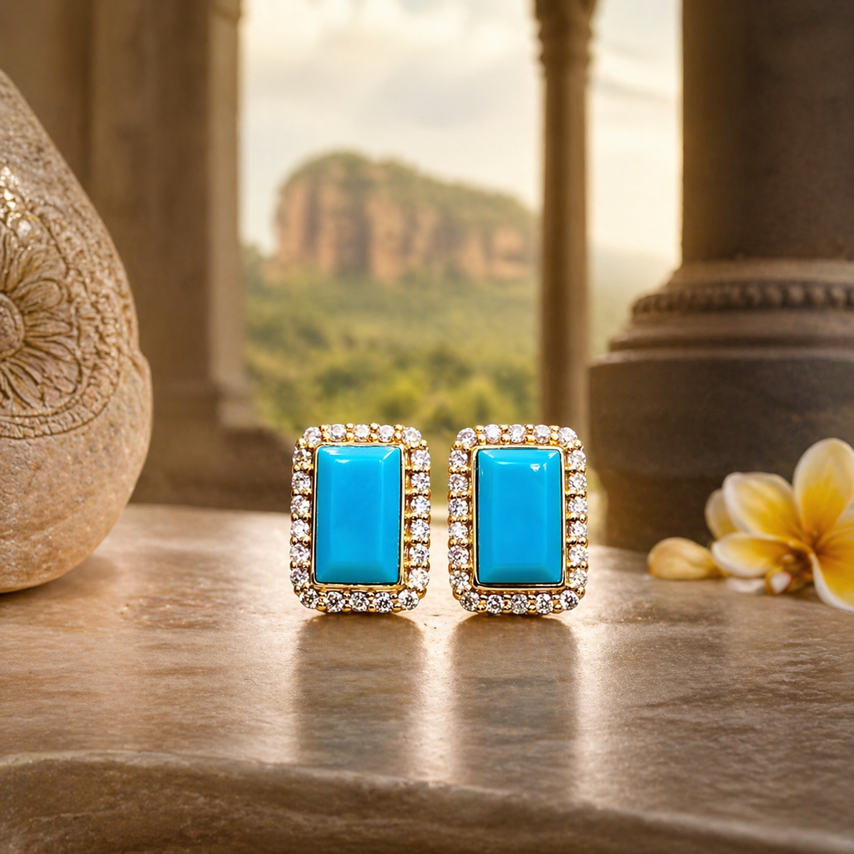 Turquoise Princess - Sri Lanka · Nila 18K Earrings
