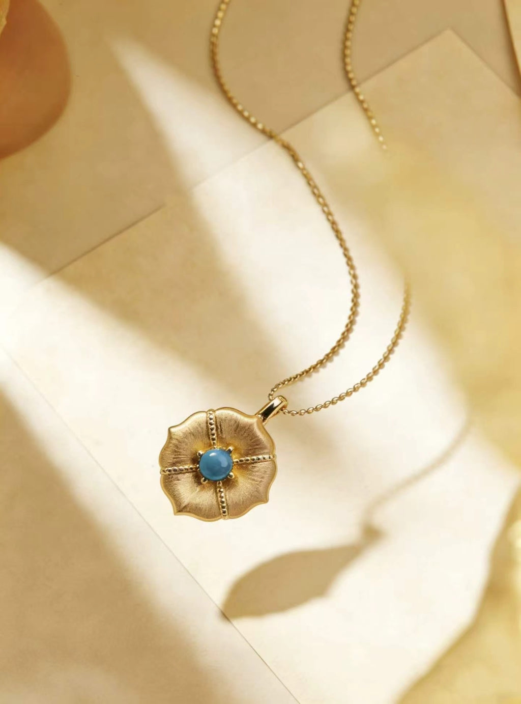 Mandala S925 turquoise pendant - handcrafted by Wudang artisans | Turquoise Princess