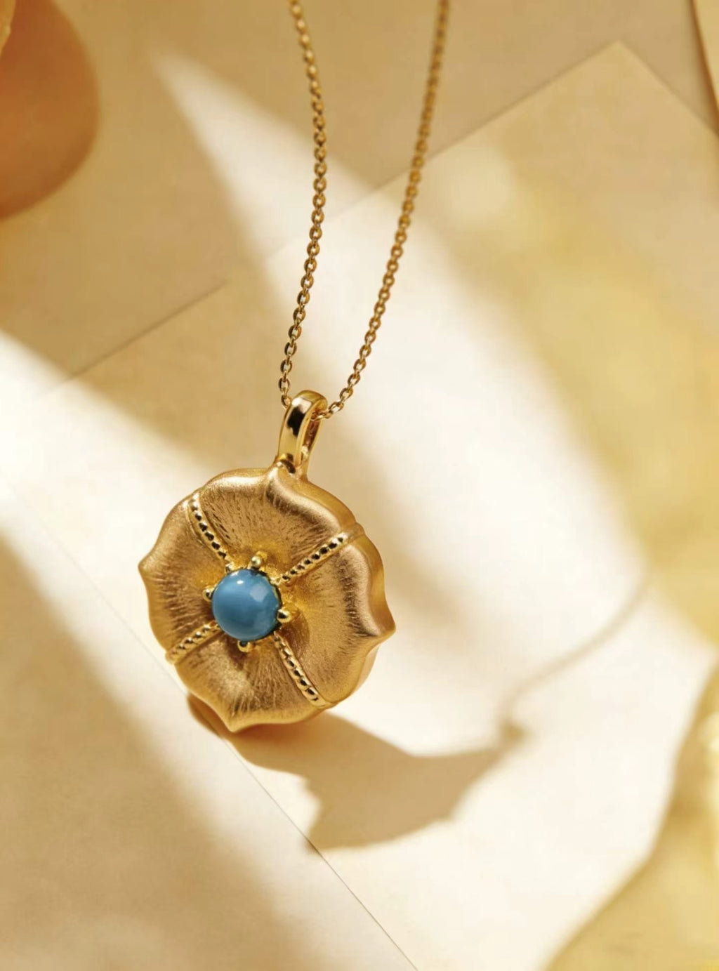 Mandala S925 turquoise pendant - handcrafted by Wudang artisans | Turquoise Princess