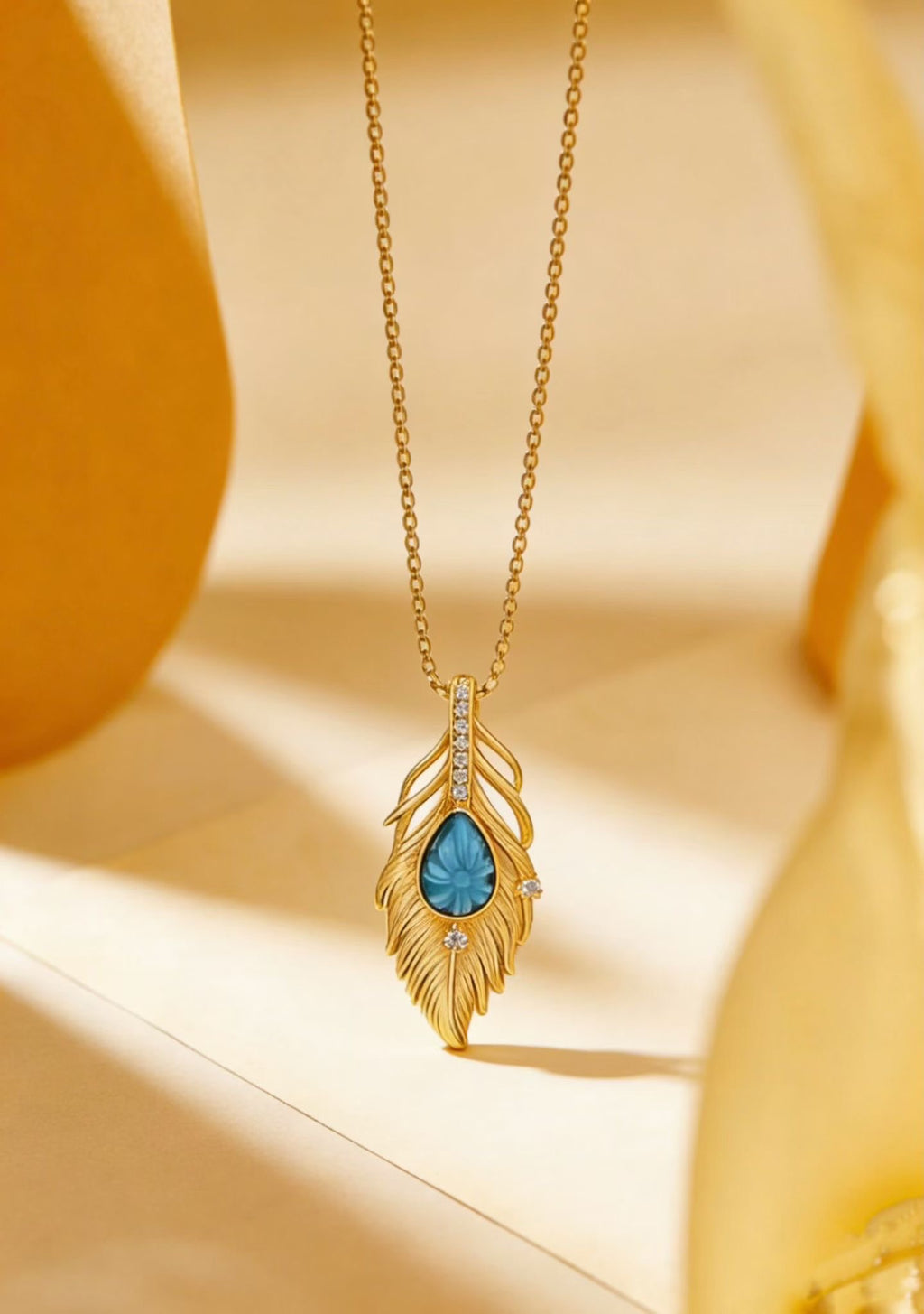 Phoenix Feather S925 turquoise pendant - handcrafted by Wudang artisans | Turquoise Princess